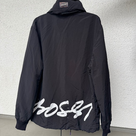 Hos81 Black Lightweight Utility Jacket Full Zip Pockets Iridescent Accents M NWT - Picture 2 of 9